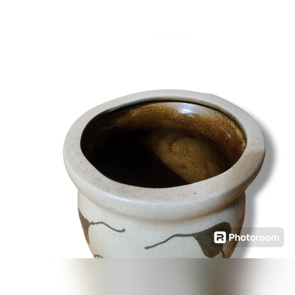 BP Pottery Beaumont Brothers Pottery Crock Fruit and Green Leaves Handmade - Picture 2 of 6